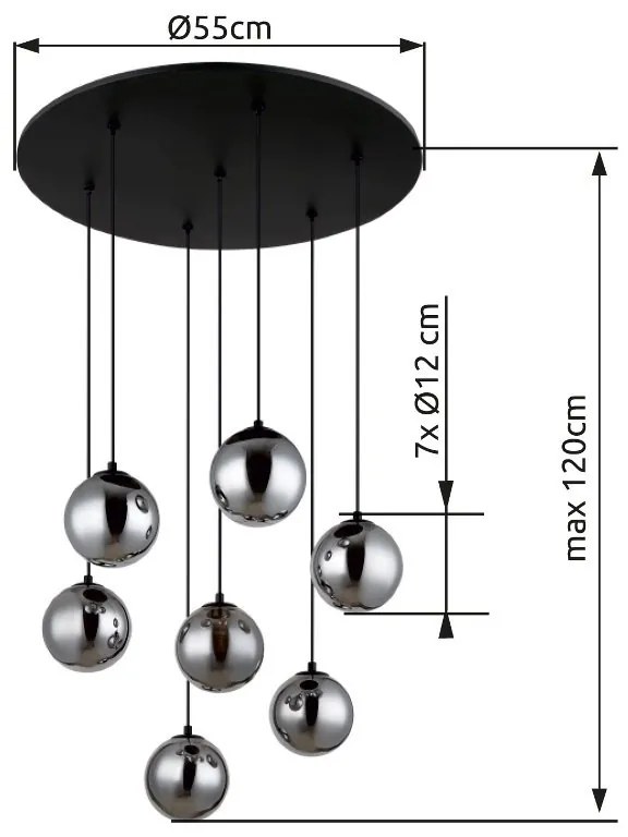 Lustra suspendata design modern RIHA 7L