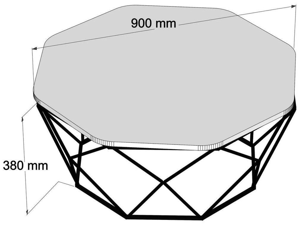 Masuta de cafea Elmax, Nuc, 90x38x90 cm