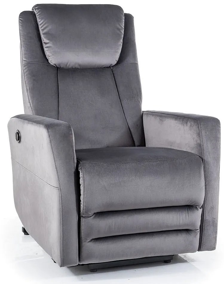 Recliner Adonis Velvet, gri