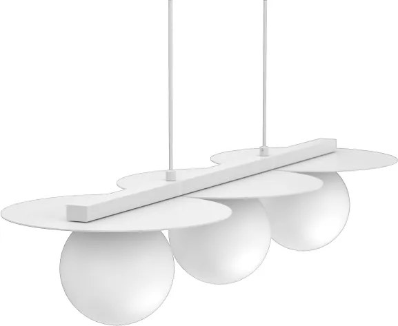 Lustră suspendată pe cablu FLAT 3xE27/15W/230V albă