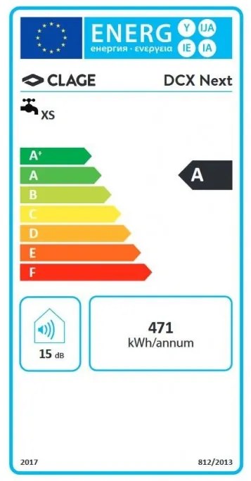 Incalzitor instant de apa, Clage E-comfort DCX Next, 18/21/24/27kW - 400 V, clasa A, 3200-36300