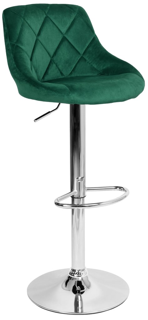 JAKS Scaun de bar cydro crom velvet verde