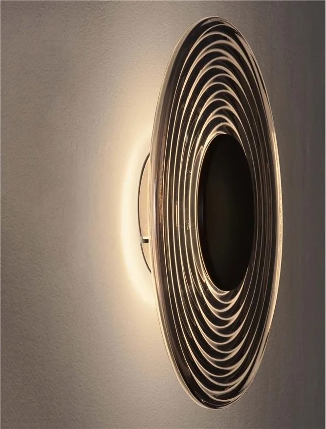 Aplica LED moderna design decorativ NOUS nickel negru/fumuriu