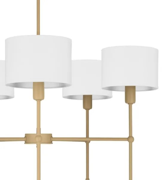 Lustră pe tijă MADELA 5xE14/40W/230V alb/bej