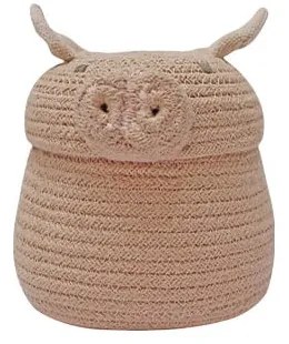 Coș de jucării pentru copii roz deschis din material textil ø 17x15 cm Mini Peggy the Pig – Lorena Canals