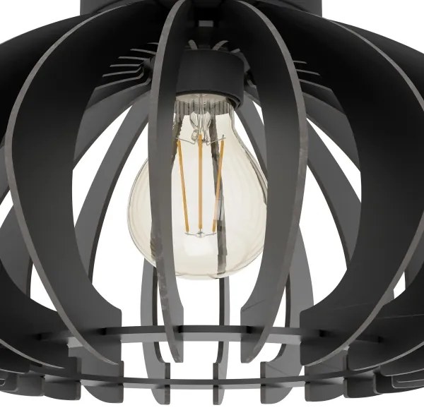 Plafonieră Eglo 900999 COSSANO 1xE27/40W/230V d. 38 cm negru