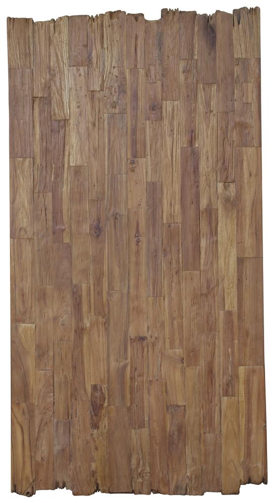 Masa dreptunghiulara din lemn de tec si cadru metalic negru 160x90 cm