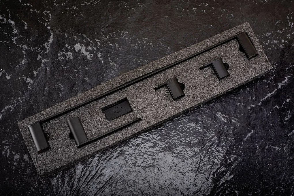 Set accesorii pentru baie Mati 4 piese negru