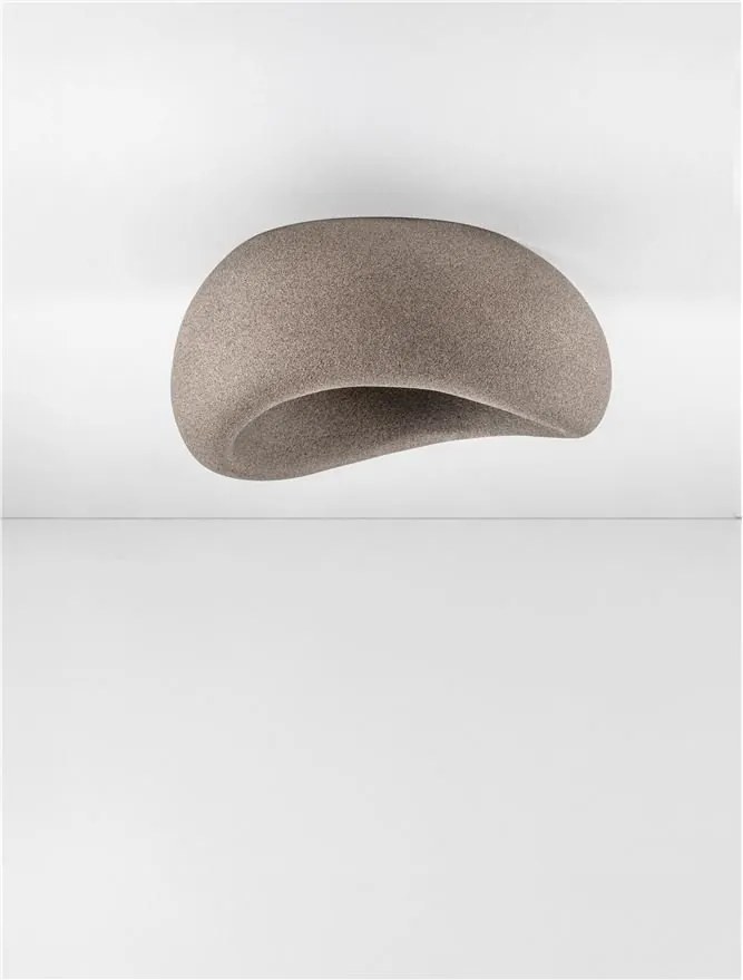 Plafoniera design modern, Stone Brown, AERE, L 50cm