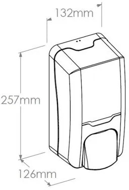 Dozator de săpun lichid Merida Hygiene Control, alb