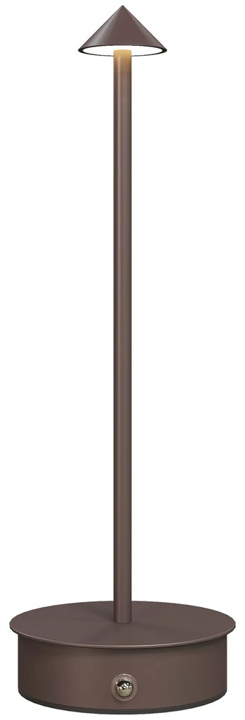 HOMCOM Lampă de Masă Reîncărcabilă cu USB, Lampă Fără Fir cu Temperatura Culorii Reglabilă 3000K/4500K/6500K, Control Touch, Autonomie 4-8 Ore, Cafea | Aosom Romania