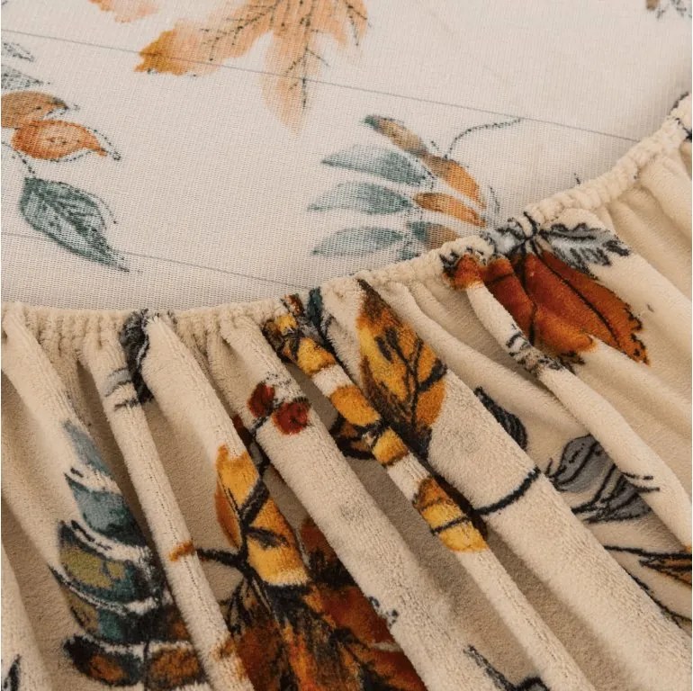 Cearsaf Cocolino microplus cu elastic AUTUMNA 90x200 cm crem