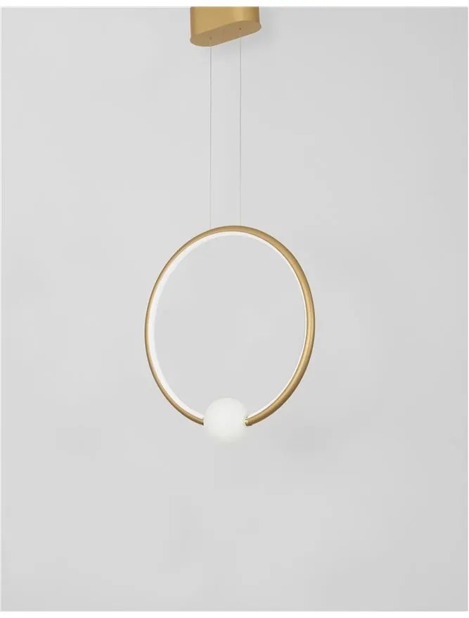 Lustra LED dimabila cu telecomanda design modern Celia auriu
