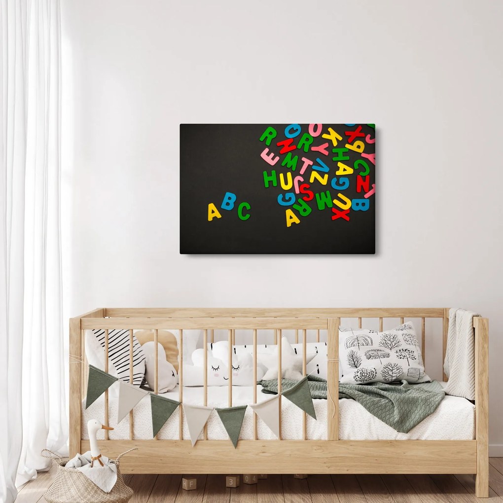 Tablou - litere colorate (90x60 cm)
