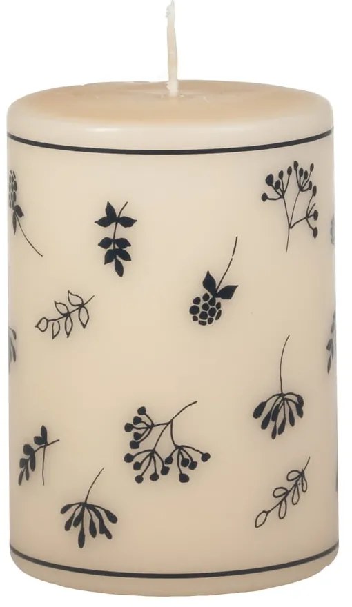 Lumânare Unipar Fleur, durată ardere 48 h, bej - albastru