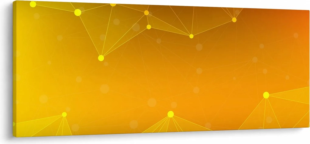 Tabloul abstract galben (120x50 cm)