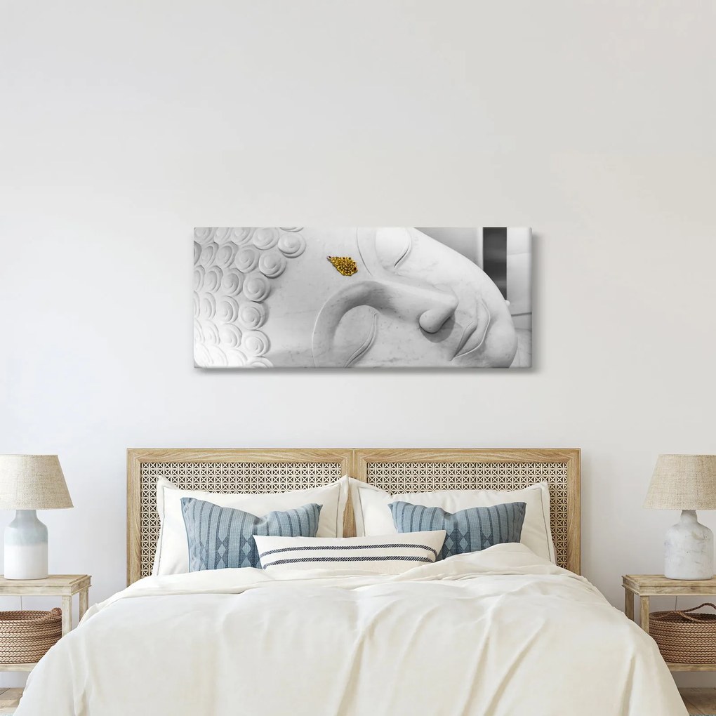 Tablou - Buddha alb (120x50 cm)