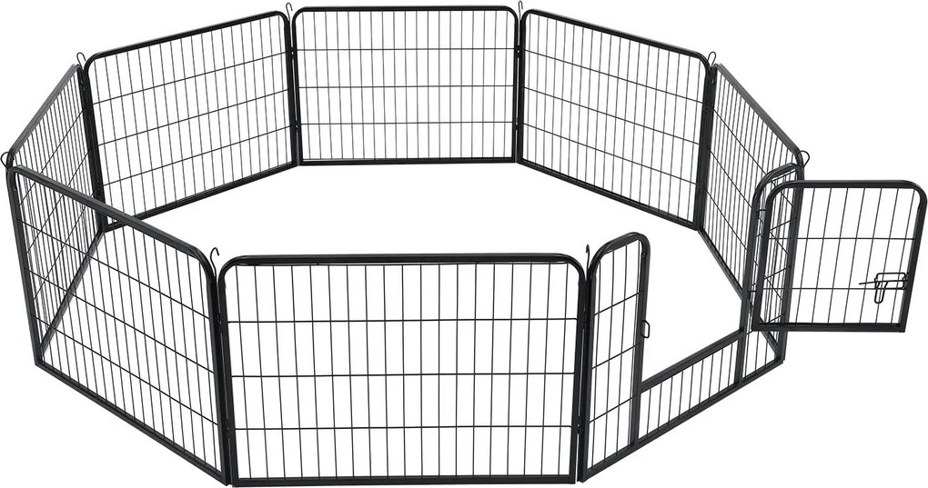 Juskys Pix metalic pentru catelusi - 160×160×60 cm