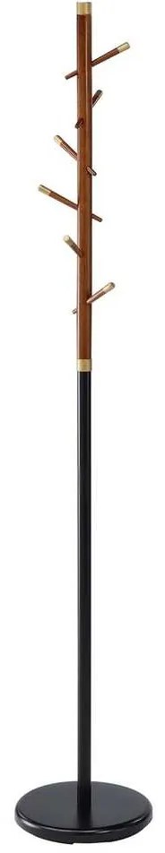 Cuier de podea Callum, negru / nuc