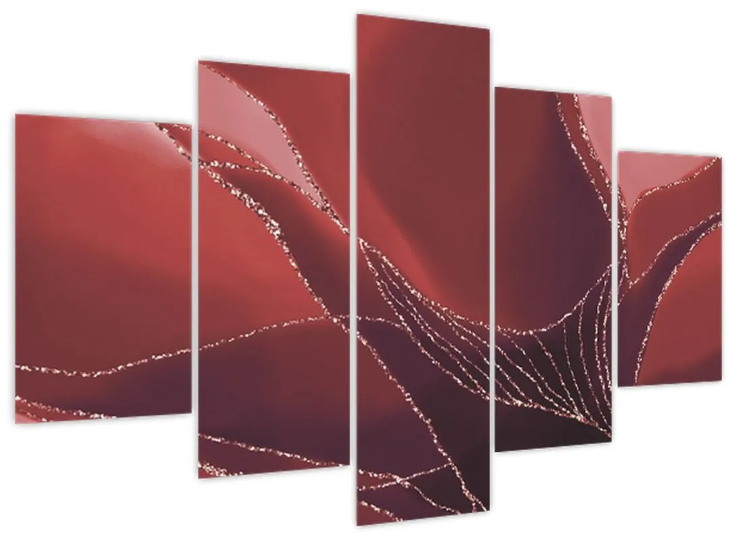 Tablou - Floare abstractă roșie N⁰2 (150x105 cm)