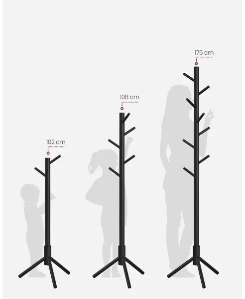 Cuier de podea LINEA, negru