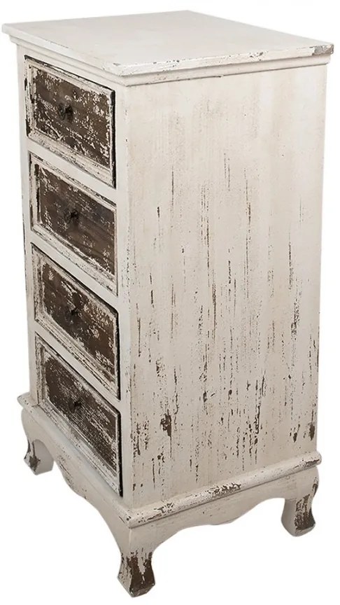 Comoda bej, din lemn masiv, cu aspect vintage, Renard