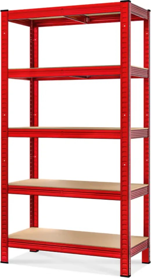 Raft cu capacitate mare HEAVY, max. 875 kg, 90×40×180 cm, roșu Monzana