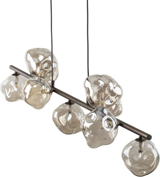 Brilagi - Lustru suspendat pe cablu VULCANO 9xG9/8W/230V bronz/bej fumuriu