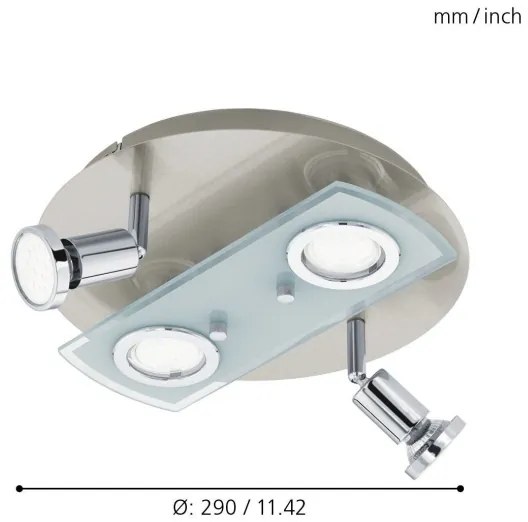 Eglo 32001 - LED Plafoniera PAWEDO 1 4xGU10-LED/3W/230V
