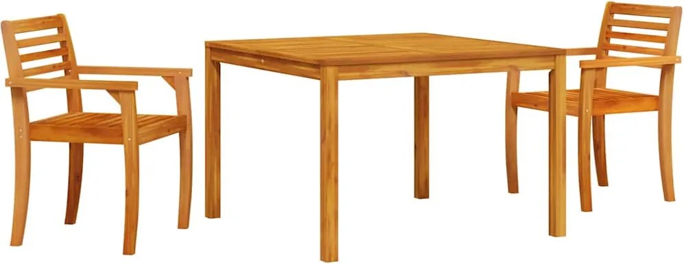 vidaXL Set de masă pentru grădină 3 pcs Maro Lemn Solid de Acacia