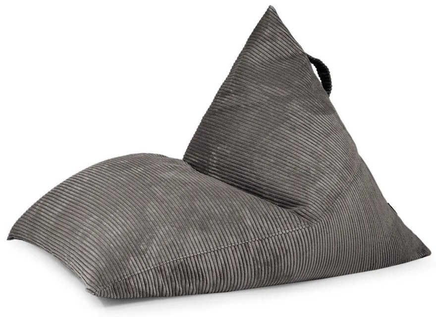 Fotoliu bean bag negru cu tapițerie din catifea reiată Razz – SLOWDOWN