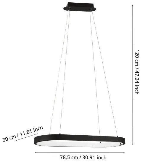 Lustră LED dimabilă pe cablu CODRIALES LED/30W/230V Eglo 99358