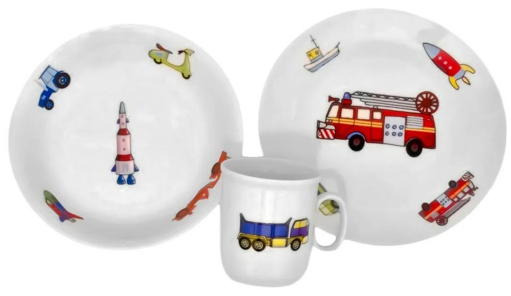Set de masă pentru copii din 3 pieseThun Auto-Moto