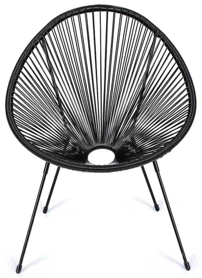 Fotoliu de grădină negru din metal/din plastic Avocado Comfort – Bonami Selection