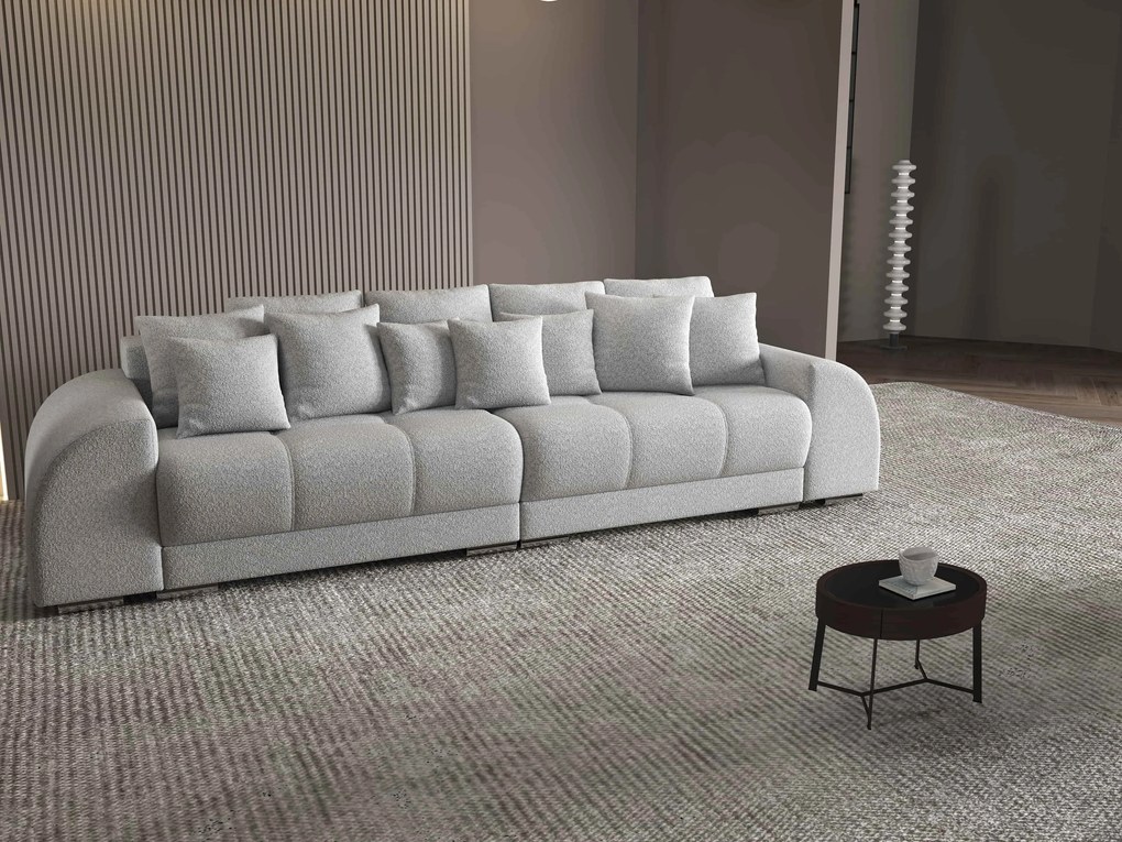 Canapea extensibilă dumonde cu 2 lăzi de depozitare si sezut confortabil din spuma high-density, Verona Euphoria Dove 310x100 cm