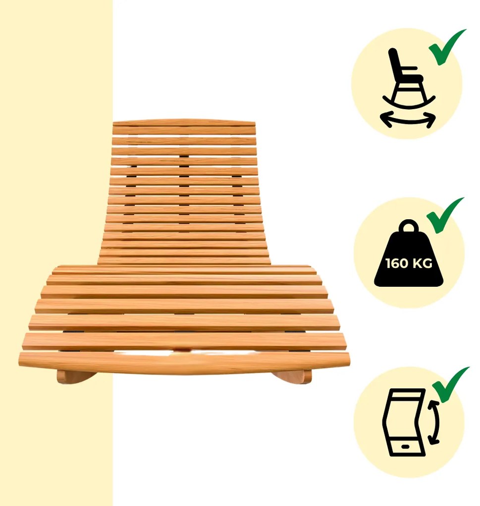 Leagăn BALI,155x60x93cm, maro natural Casaria