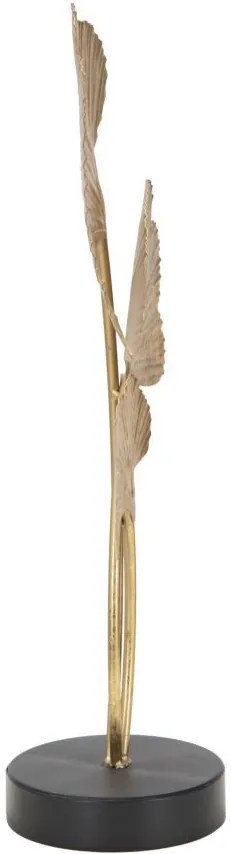Decoratiune frunze aurii din metal, 24,5x10,5x40,5 cm, Leaf Mauro Ferretti