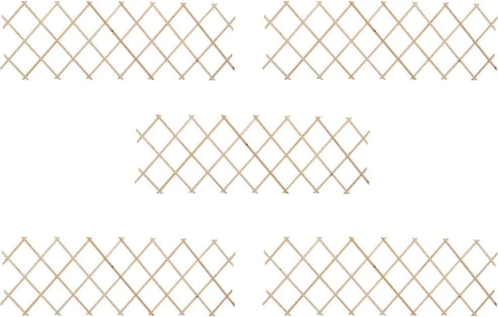 vidaXL Garduri din spalier, 5 buc., 180 x 60 cm, lemn de brad