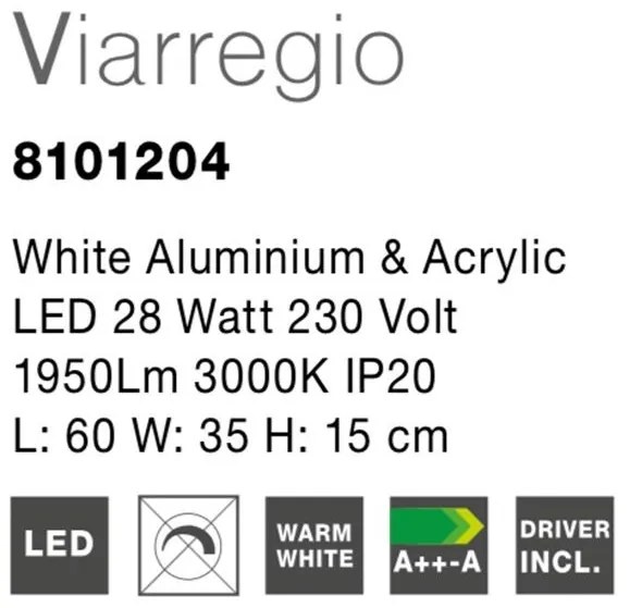 Lustra LED design modern Viarregio alb