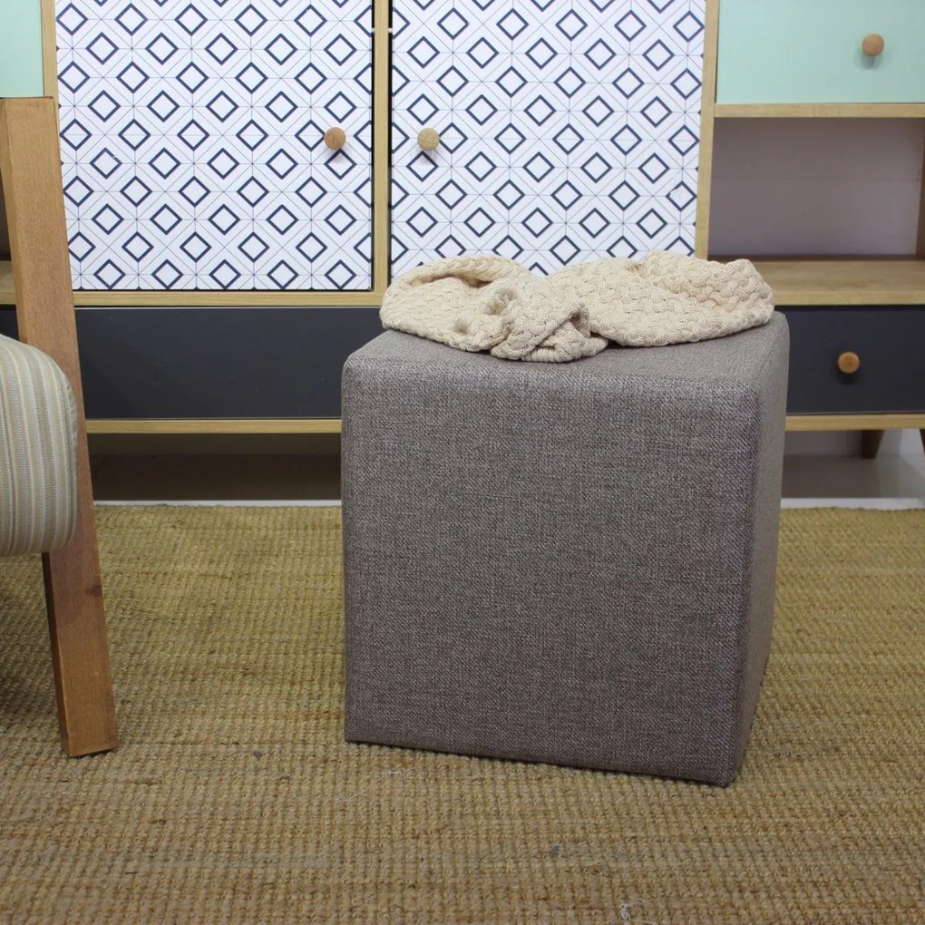 Taburet Kare Pouf Brown