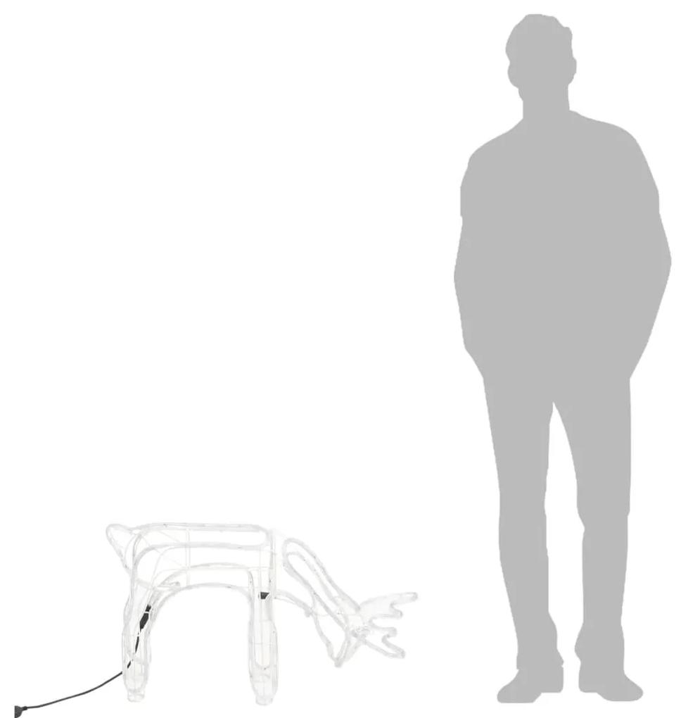 Figurina ren de Craciun, 3 buc., alb rece, 73x31x45 cm 3