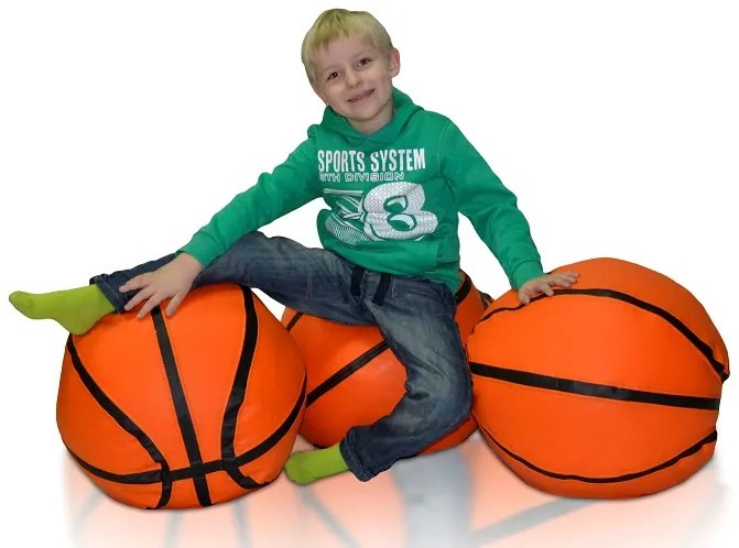 Fotoliu puf Basketbal L (portocaliu + negru). 1054537