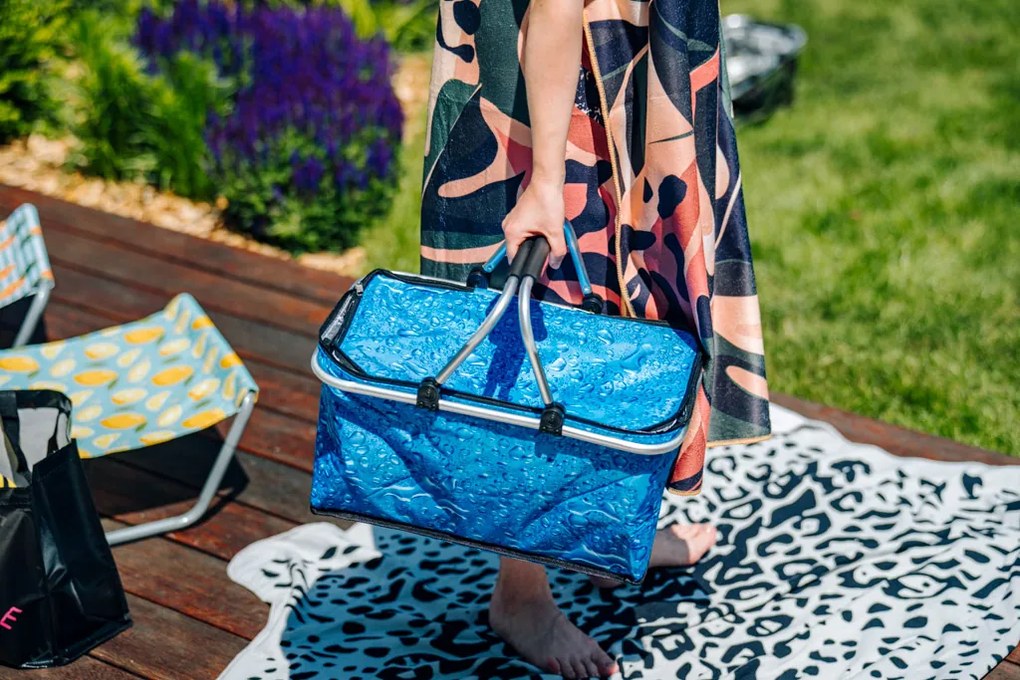Cos termo pliabil pentru picnic COOLANZA, albastru
