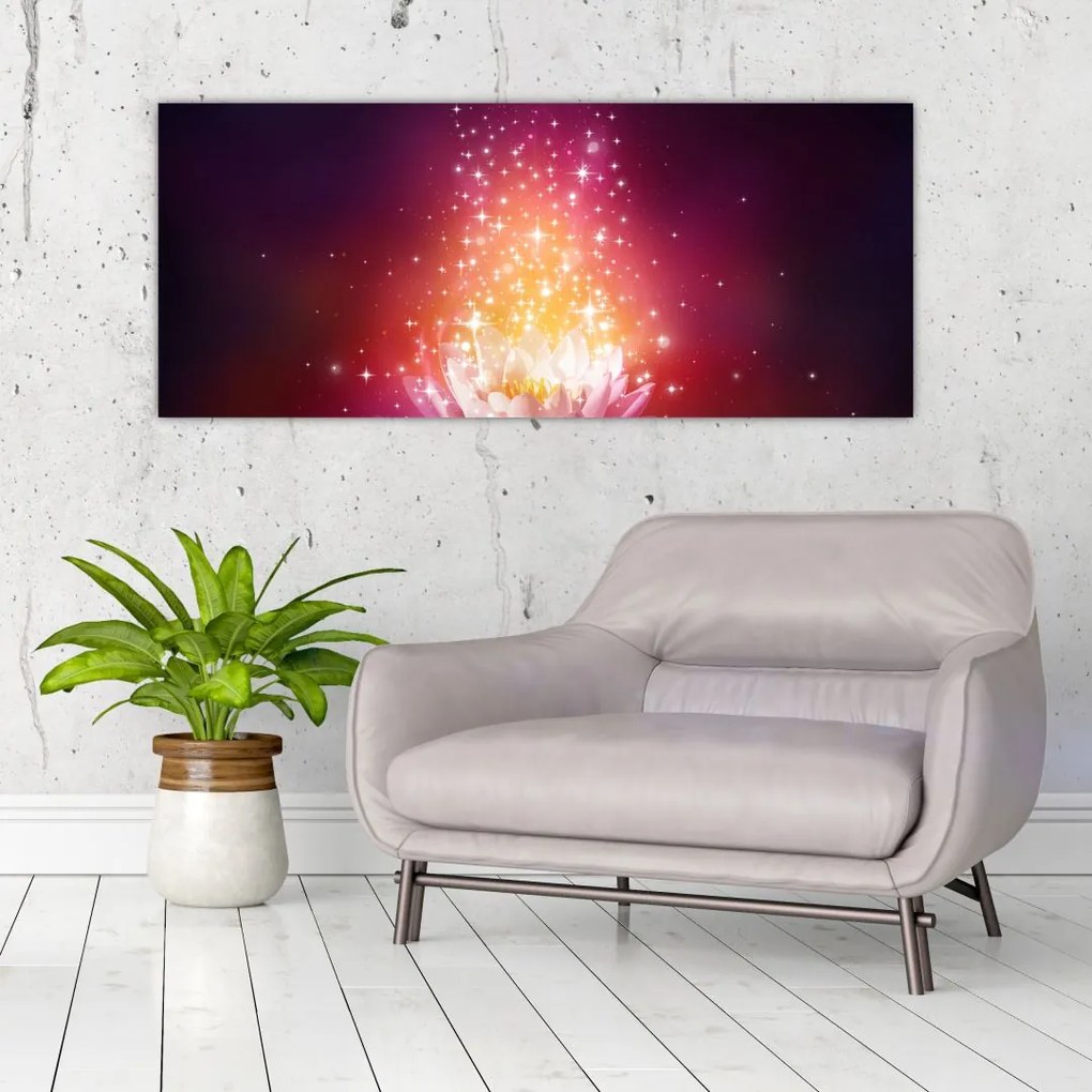 Tablou cu floare de lotus (120x50 cm)
