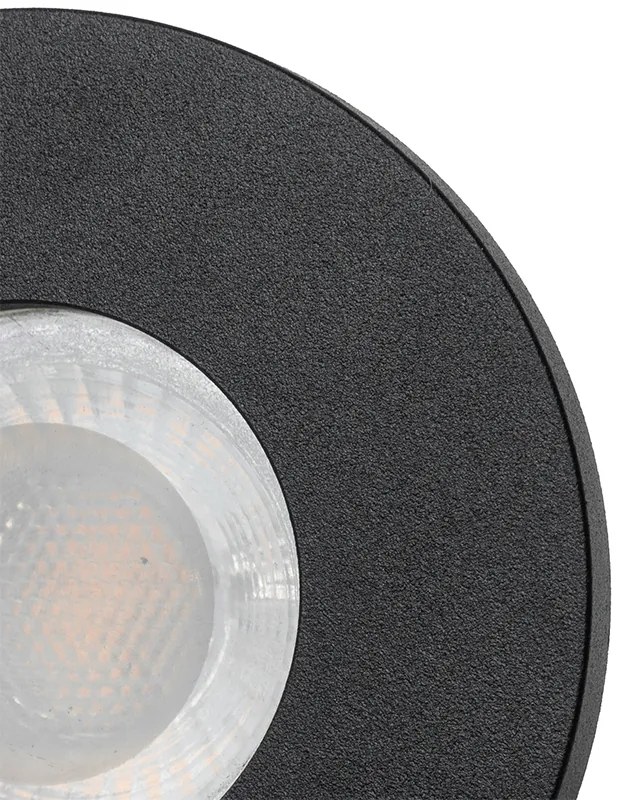 Set de 6 spoturi încastrate moderne negre pentru baie - Shed