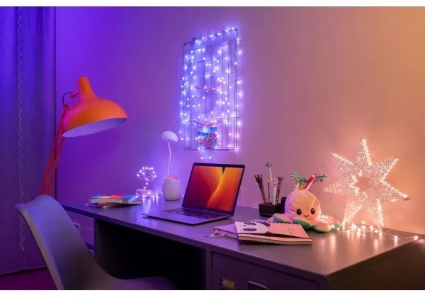 Instalație LED RGB dimabilă de Crăciun 100xLED 8 m USB Wi-Fi Twinkly TWKH100RGB-T