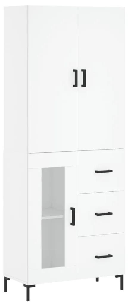3195955 vidaXL Dulap înalt, alb, 69,5x34x180 cm, lemn compozit