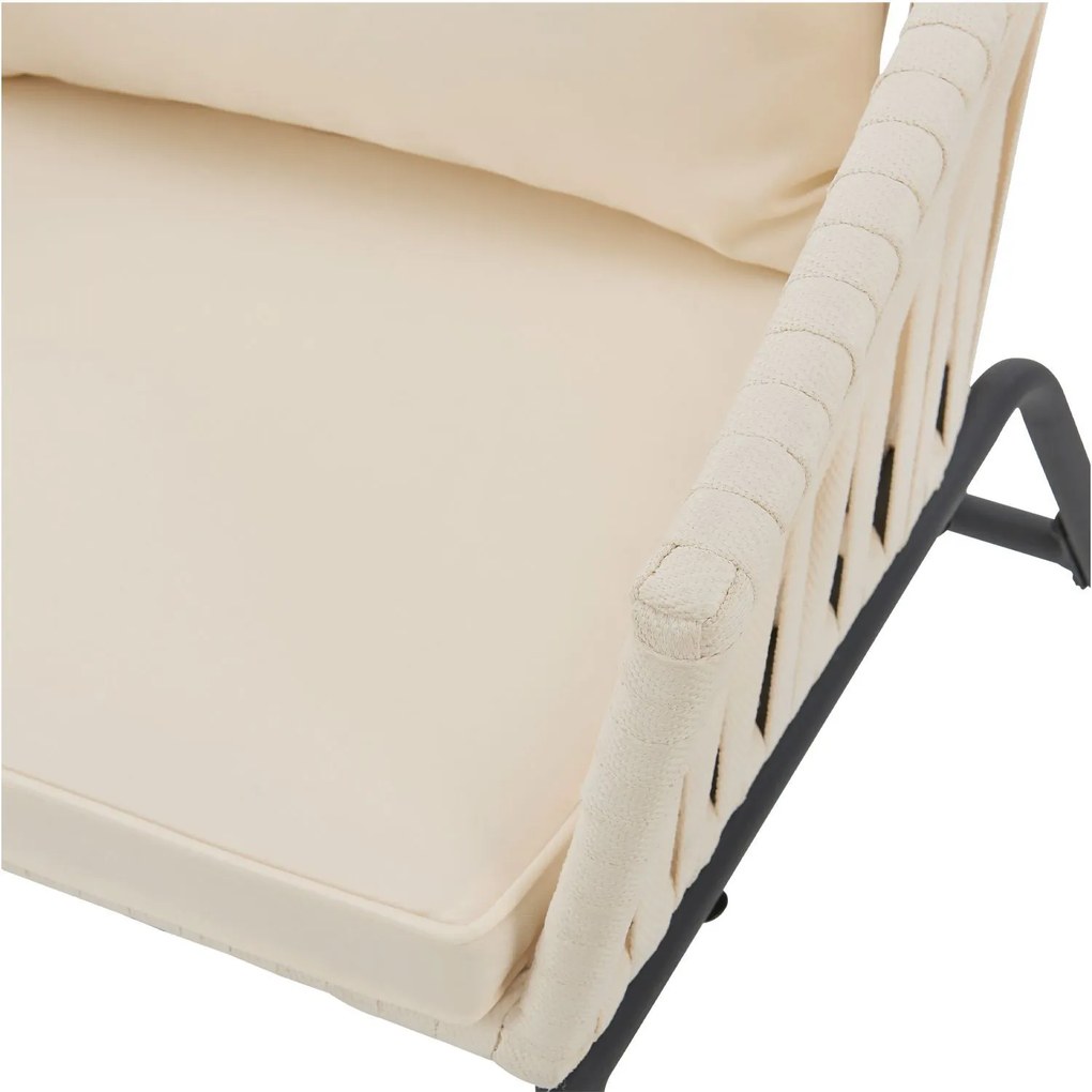 Jusky 2 scaune metalice - bej