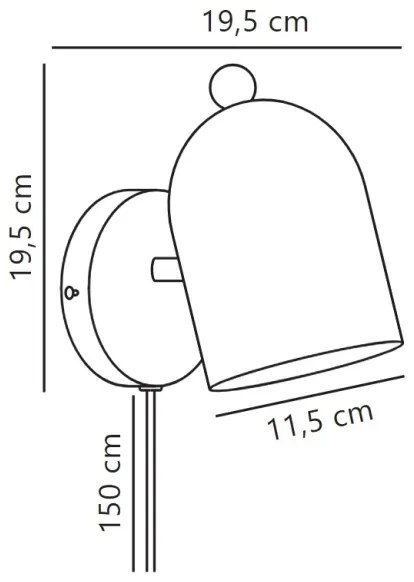 Spot de perete Nordlux GASTON 1xE27/15W/230V verde