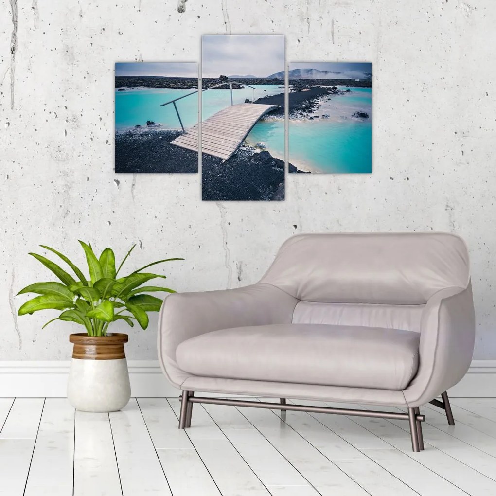 Tablou cu pod din lemn (90x60 cm)